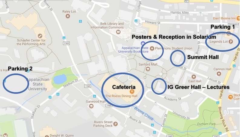 ASU map with highlighted areas